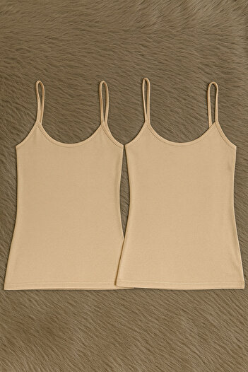 White Velvet Women's Modal Cotton Lycra String Strap 2-Piece Undershirt Q6K6K0T0Ka
