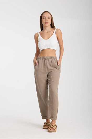 Enhitbaby Double Layer Muslin Straight Pants