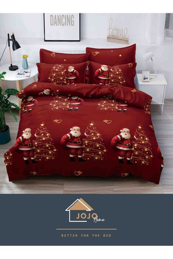 JOJO HOME Bedding set, Christmas Edition, Jojo Home, 6 pieces, 230x240cm, Red, Santa
