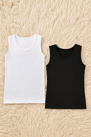 White Velvet Women's Zero Sleeve Cotton Lycra Combed Cotton 2-Piece Undershirt Q6K0K0T6Ka