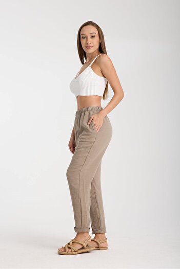 Enhitbaby Double Layer Muslin Straight Pants