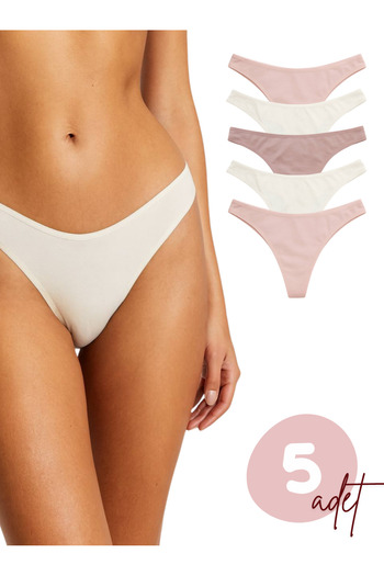 LİBELLA İÇ GİYİM Chiloți din bumbac pentru femei (set de 5) – culori pastel, croială confortabilă