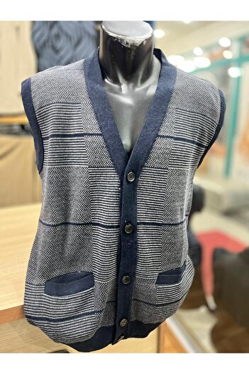 TCR Men's Tricot Buttoned Pocket Patterned Vest