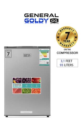 GENERAL GOLD Single Door Refrigerator - 3.1 ft - 93 L - 220V - Silver - GR89D1D