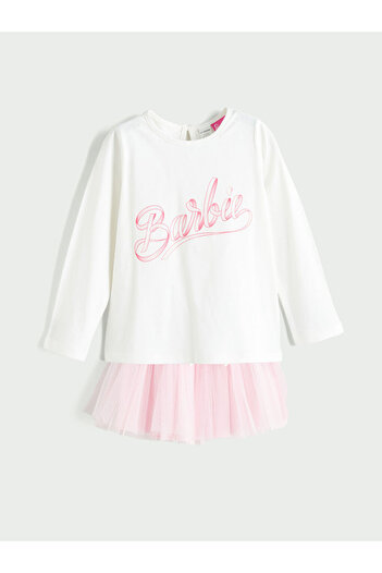 LC Waikiki Barbie Printed Girl's Blouse and Tutu Skirt