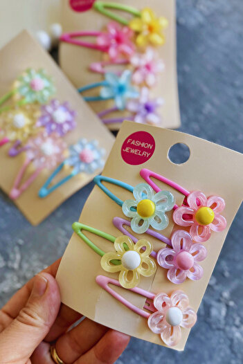 Nisankids 5-Piece Floral Snap Fastener Set
