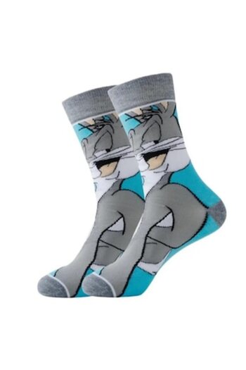 OEM Men's socks with funny graphic model, casual, anti-odor, 90% polyester, 10% spandex, spring and autu