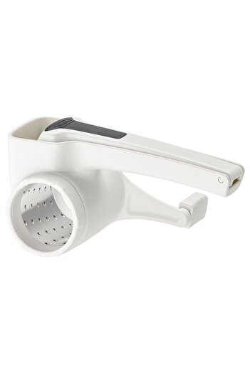 Hümasel Grater 17 cm 2-Piece Rotating Grater Apparatus Stainless Steel White Color