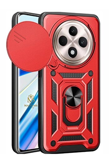 Massemr Xiaomi Redmi 14C Tank Case Premium Armored Magnetic Ring Shock-Absorbing Silicone Protective Cover