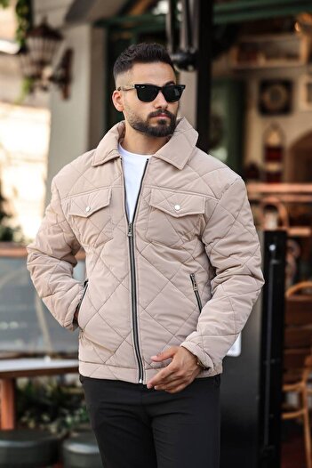 KOCCI New Season Water and Cold Resistant Classic Collar Quilted Winter Men's Jacket Coat