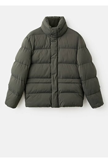 MANGO Man Su geçirmez kısa kapitone anorak