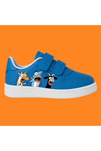 ECCAdesing Animals Printed Navy Blue Boy's Sports Shoes Sneaker