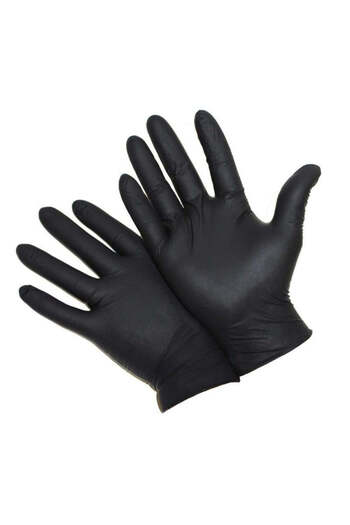 Oti Black Nitrile Gloves, Powder-Free - Hand Protection During Various Operations
