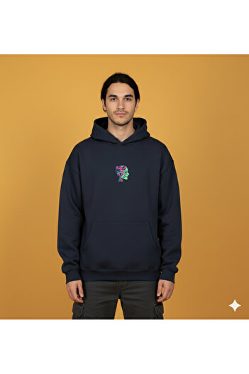 By Caspita Fashion Lenithra Dope Back Printed Unisex Oversize Smoked Hoodie