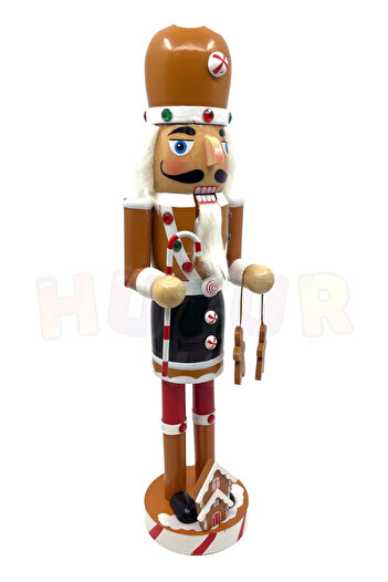 Huzur Party Store 40 cm Handmade Cook Nutcracker Lead Soldier Cookie Cane Candy Christmas New Year Nutcracker