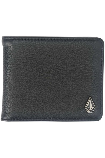 Volcom Single Stone Leather Black Wallet