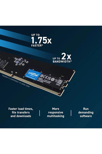 Crucial RAM 16GB 32GB DDR5 5200MHz 5600MHz 4800MHz Desktop PC Memory Dell, HP, Lenovo and More