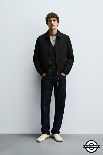 KOCCI New Season Cold-Proof Comfortable Fit Trendy Winter Men's Cashmere Jacket Coat