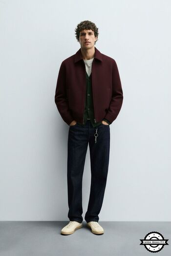 KOCCI New Season Cold-Proof Comfortable Fit Trendy Winter Men's Cashmere Jacket Coat