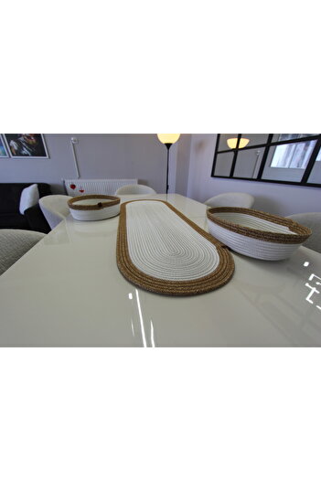 fa collection desing Natural Jute, Wicker, American Service, Table, Coffee Table Cover Runner
