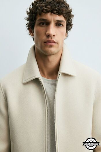 KOCCI New Season Cold-Proof Comfortable Fit Trendy Winter Men's Cashmere Jacket Coat