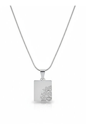 AURA Zircon Stone Men's Steel Necklace