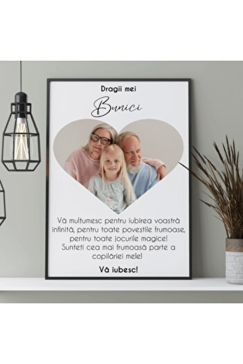 CrisPrint Customizable A4 Frame - Photo and Message for Grandparents