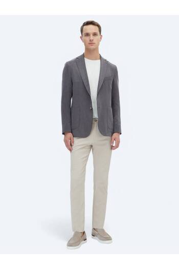 Kip Anthracite Plain Modern Fit Jacket