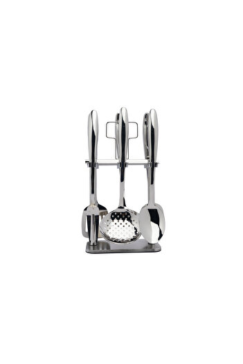 Generic 7-piece stainless steel cooking spoon set
