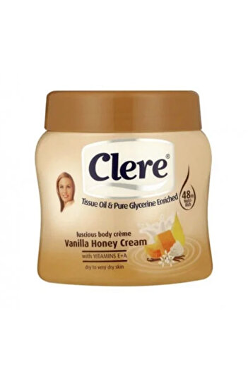Clere Clear Cream 500ml Vanilla & Honey