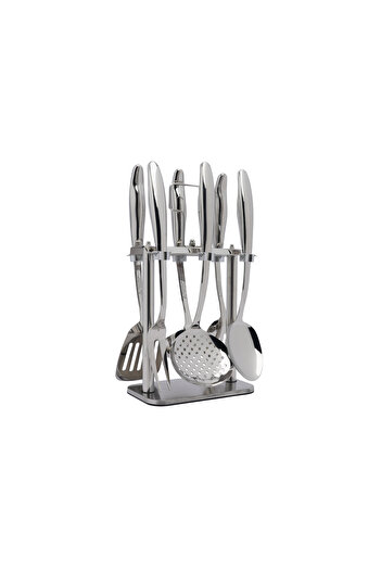 Generic 7-piece stainless steel cooking spoon set
