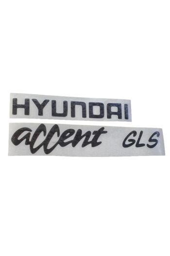 GMS Hyundai Accent Gls Trunk Lettering Black Sticker
