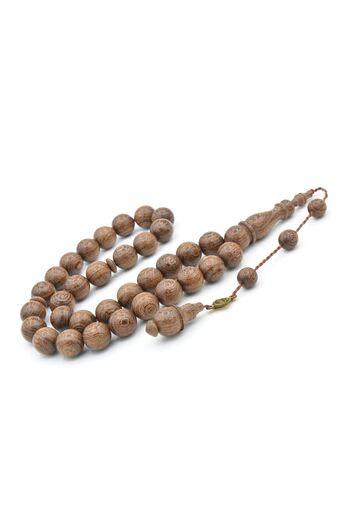 Murty99 Mastercrafted Signature Sphere Cut Large Size Brown Ebony Wood Prayer Beads
