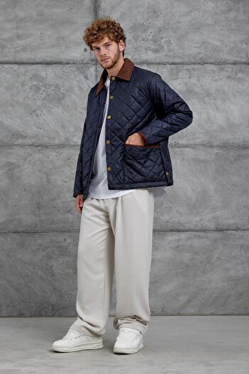 NOMARC Navy Blue Mrk Baklava Sliced Seasonal Jacket