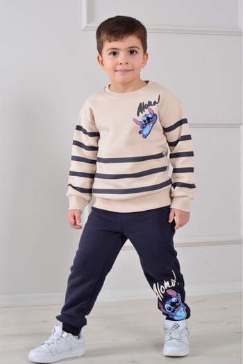 LİLLYPİCCA Boy's Character Patterned 3-Thread Raised 2-Piece Set