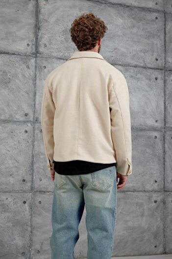 NOMARC Κρεμ μπουφάν Mrk Suede Seasonal