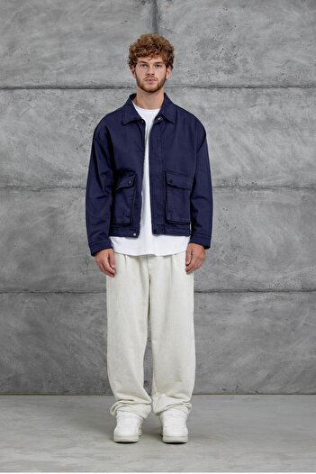 NOMARC Navy Blue 251 Washable Oversize Jacket