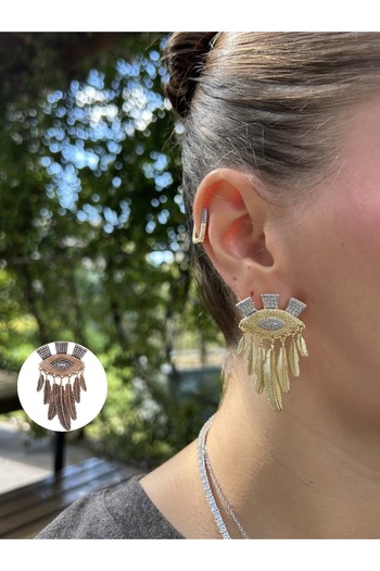 Finery by Nerrs Special Design Eye Themed Earrings