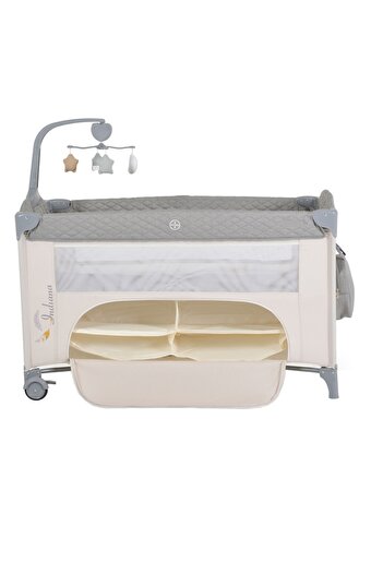 NOVOKIDS Transformable Crib and Playpen for Babies NOVOKIDS™ Indiana NEST, 62X125 cm, 2 Levels, Musical Mob