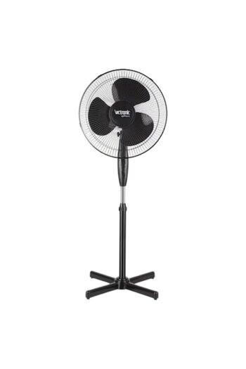 HouseXL WindFury Electric Stand Fan, 16" Diameter, 40W, 3 Speeds, Oscillating, Silent, Adjustable He