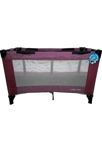 Baby Care Folding Baby Crib, Baby Care™ PRO, Two Levels, Mosquito Net, Transport Bag Included, Purple