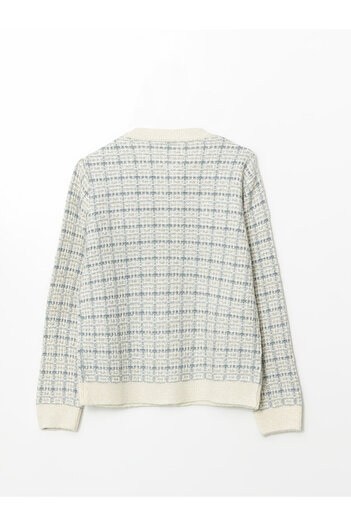 LC Waikiki Lcwaikiki Women's Knitwear Crew Neck Patterned Cardigan