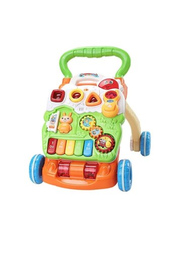NOVOKIDS Baby Piano Walker, Detachable Musical Platform, Multicolor