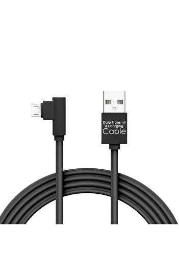 DELIGHT Data cable Micro USB 2m 2A Gamer execution 90° black 55444M-BK