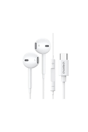 CHOETECH Wired In-Ear Headphones OC-A012-WH USB-C Microphone Volume Control White EARPHONE-OCA012-CHO