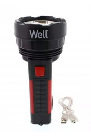 Well Industrial LED flashlight 350lm 200m with battery