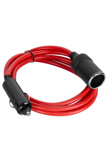 Peiying Car cigarette lighter socket extension cable female-male 2m 12-24V 120 W 15A red PY-CHR0013-2