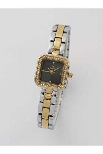everd Women's Watch Gold and Silver Black Dial
