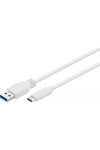 goobay Cable USB 3.0 male to USB Type C 3.0 A male white 5Gbp/s 1m