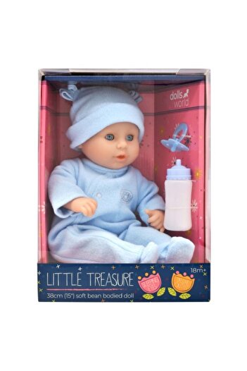 Peterkin Little Treasure 15 inch Baby Doll With Sleeping Eyes Bottle & Dummy from gift for kids of A